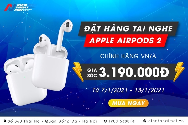 Đặt hàng tai nghe Apple Airpods 2 chính hãng VN/A giá sốc